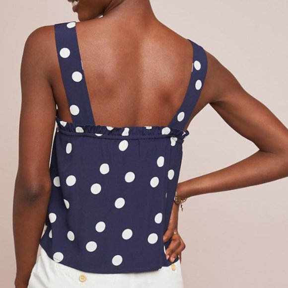 NWT Anthropologie Polka Dot Swing Top Size 12 - Picture 2 of 4